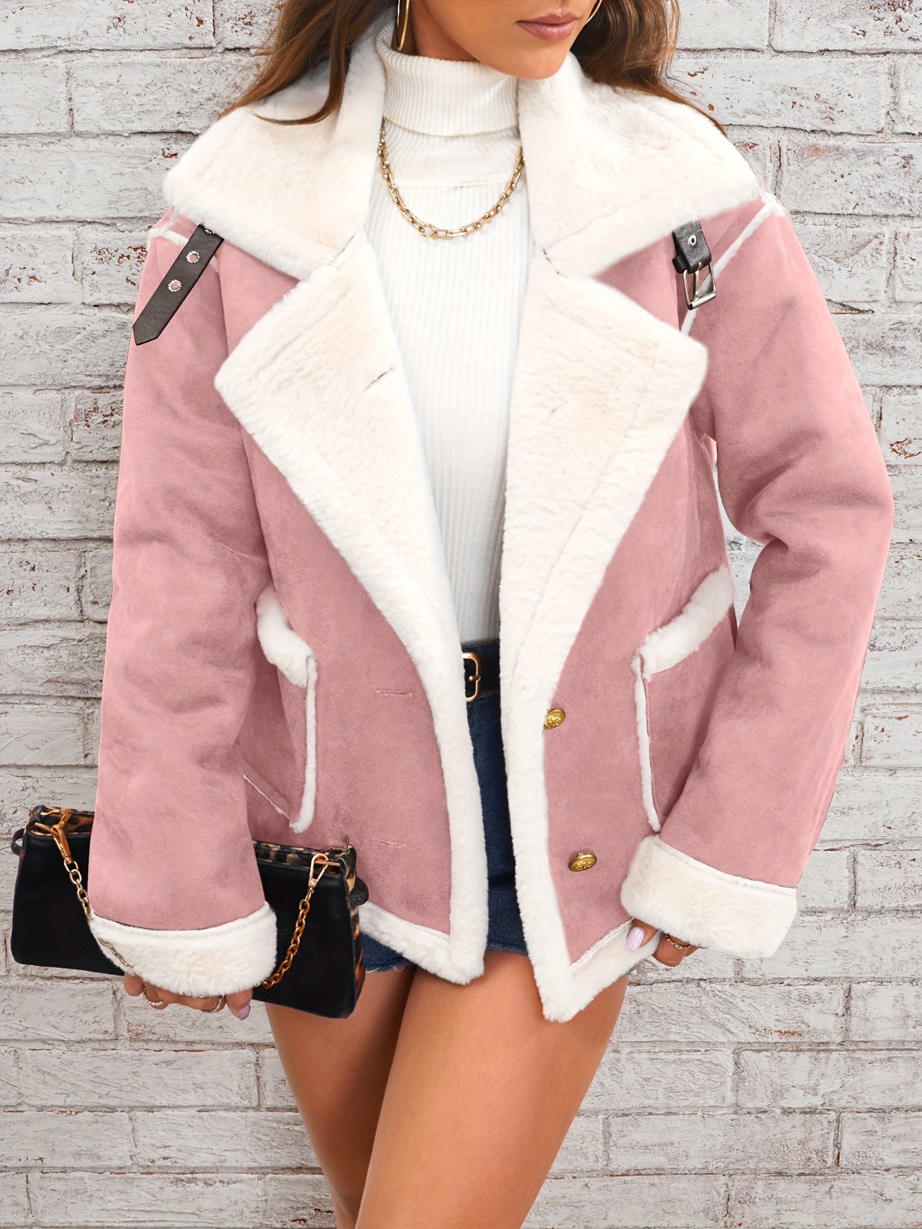 Women’s Lapel Plush Jacket by Snagg A Jacket