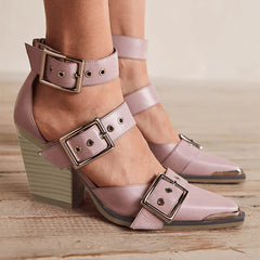 Chic Women’s High Heels with Elegant Pointed Toe & Adjustable Buckle - SnaggIt