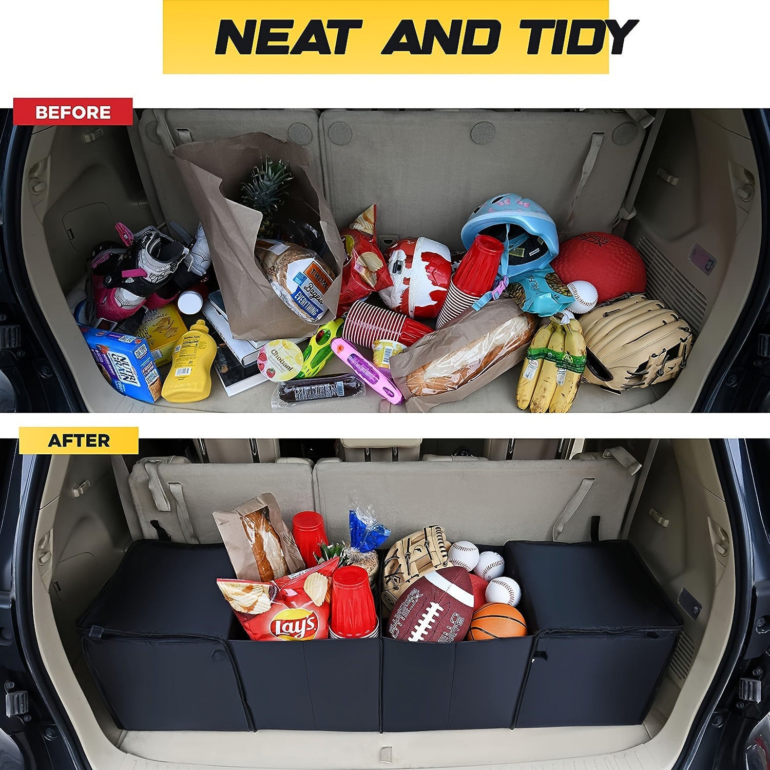 Large Foldable Car Trunk Organizer by Snagg A Storage Box