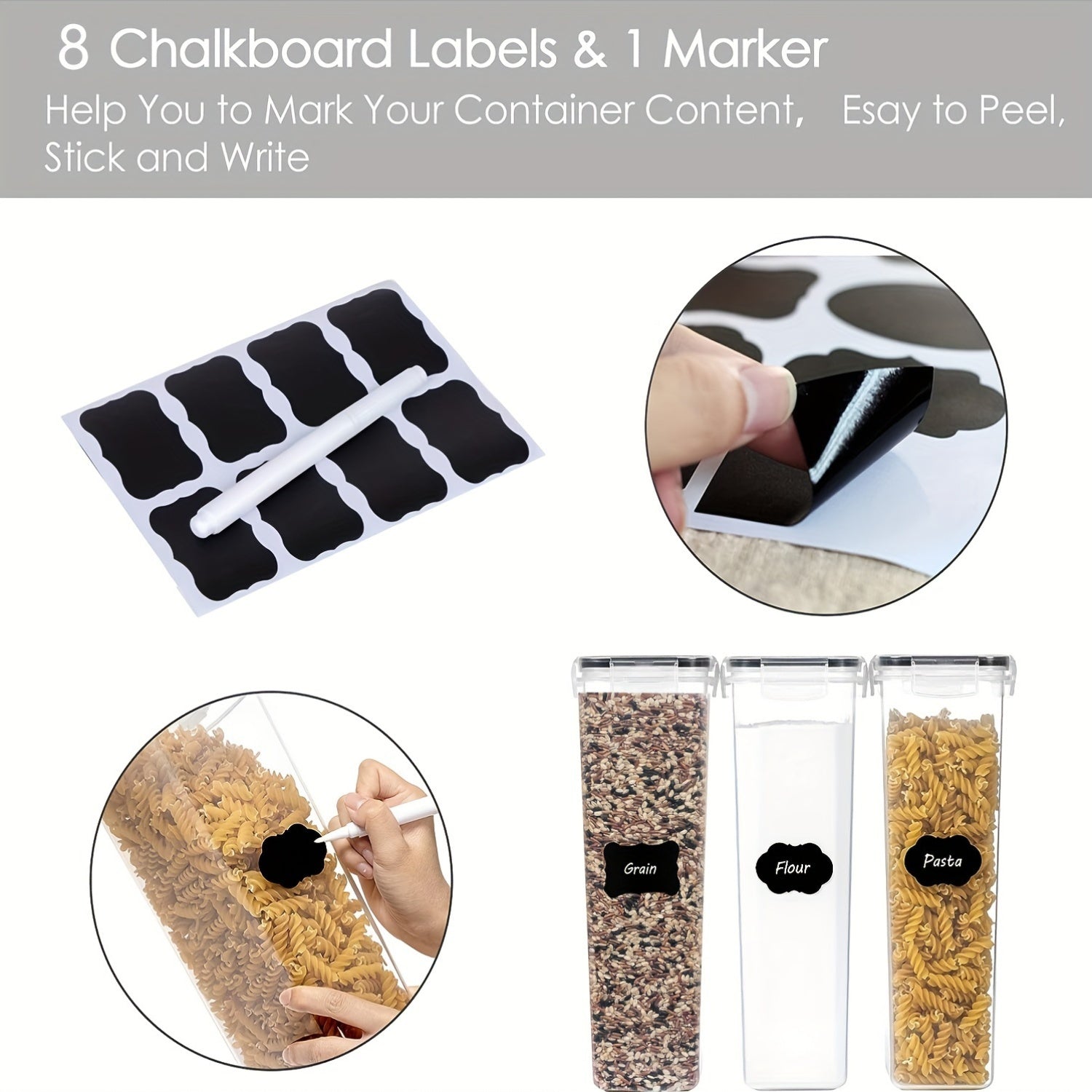 6pcs Airtight Food Storage Containers by Snagg A Container