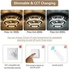 36W Modern Crystal LED Ceiling Light by Snagg A Ceiling Light