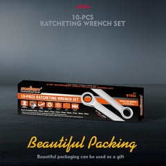 9-Piece Extra Long Ratchet Spanner Set