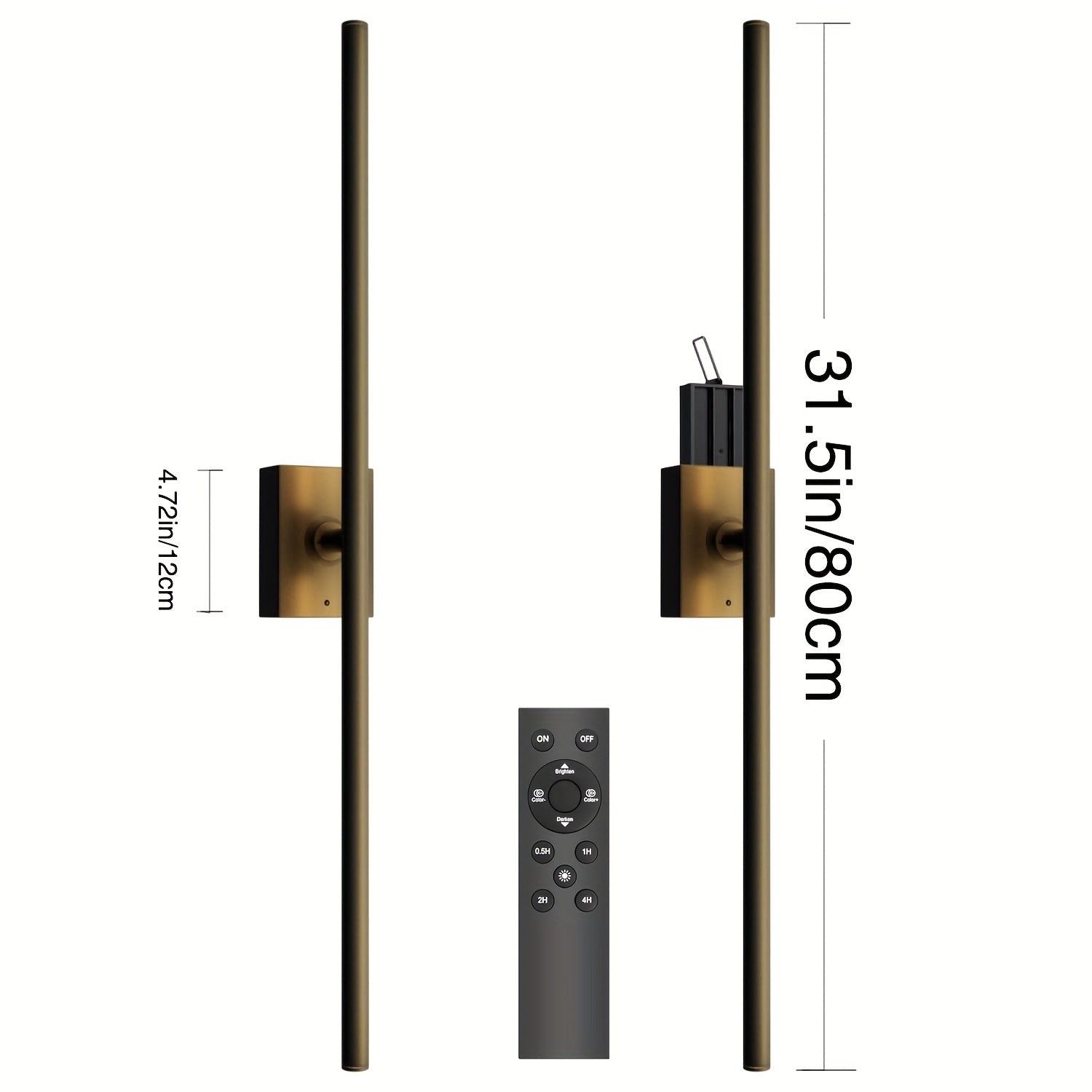 2 Pack Remote Control Battery Powered Wall Lights by Snagg A Wall Light