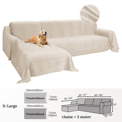 2pcs Chenille Sofa Covers Modern, Pet-Friendly & Double-Sided by Snagg A Sofa Cover