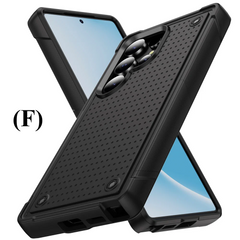 Shockproof Contrast Color Bumper Case – for Samsung Galaxy S25 Series - F - Black / For S25Ultra - Phone Cases & Covers