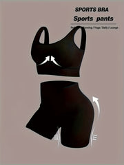 Women’s High-Elasticity Yoga Tank & Shorts Set by Snagg A Short