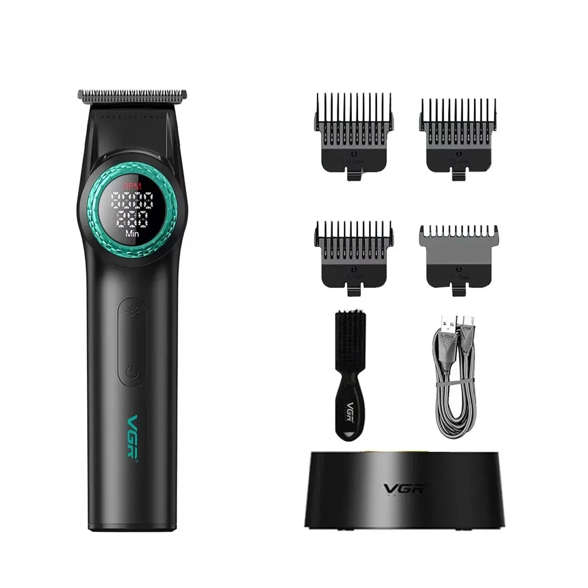 Professional 21 Speed Master Clipper – 4600mAh High-Capacity System with DLC "Flx" Blades & Charging Base