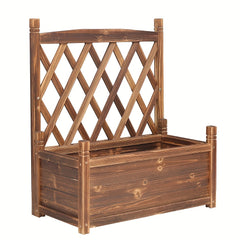 Wooden Raised Planter Box with Trellis by Snagg A Garden Bed