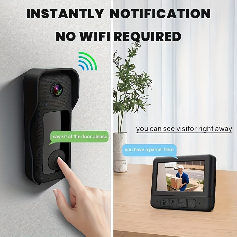 Wireless Video Doorbell with 4.3″ Display by Snagg A Doorbell Camera