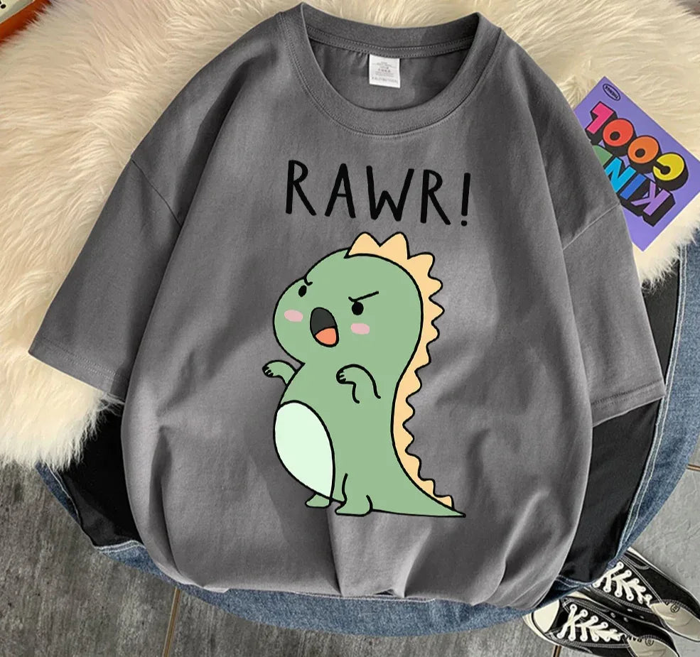 " Rawr! Dinosaur" Tee Soft Everyday Streetwear T - SnaggIt