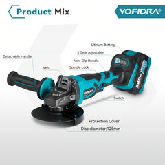 125mm Brushless Cordless Angle Grinder