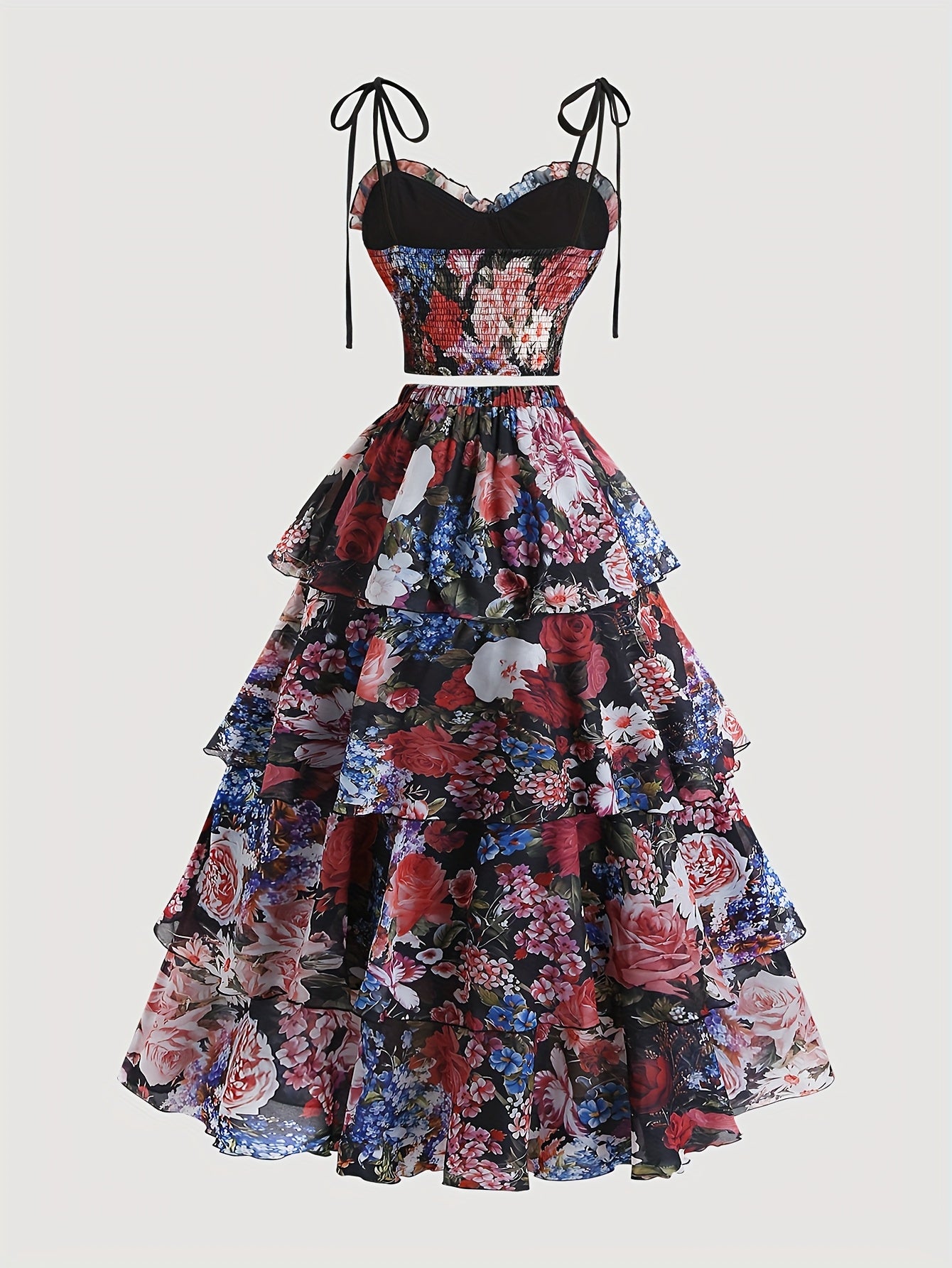 Vintage Floral Strapless Court Dress by Snagg A Dress