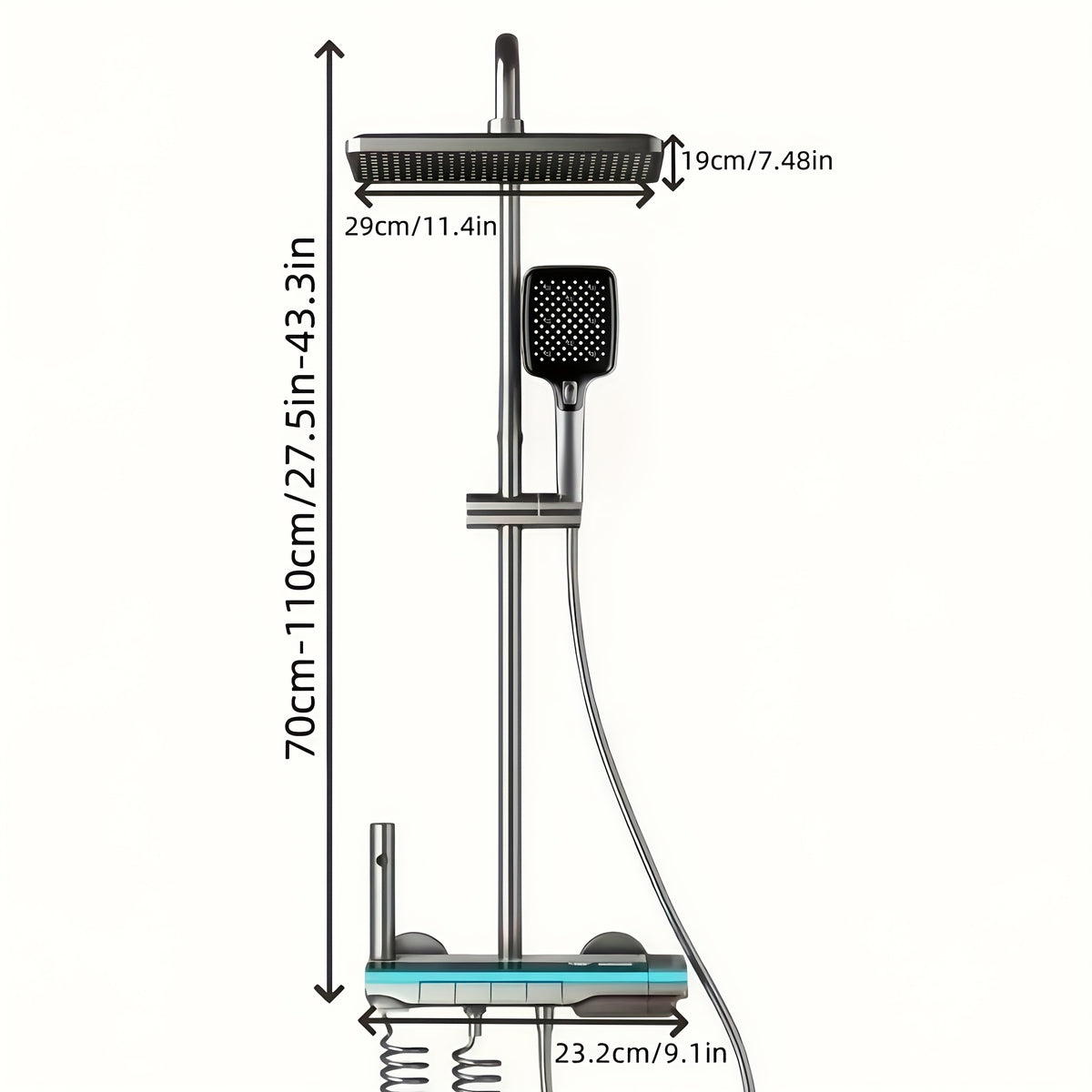 LED Rain Shower System by Snagg A Shower Head