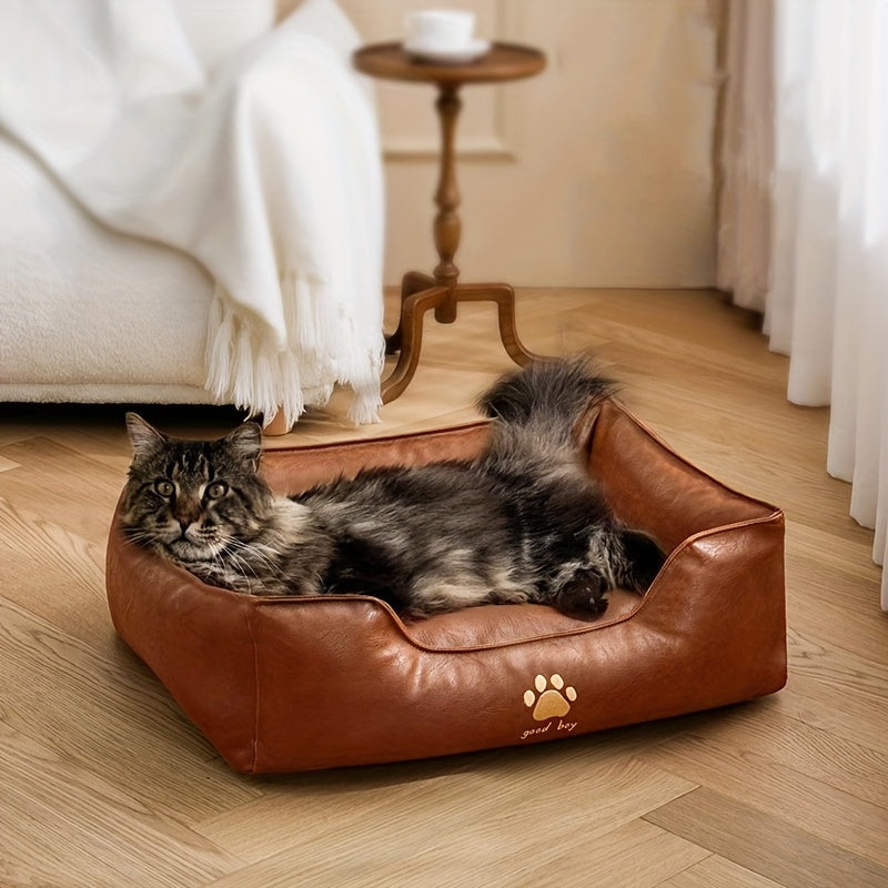 Luxury Faux Leather Pet Bed by Snagg A Pet Lounge