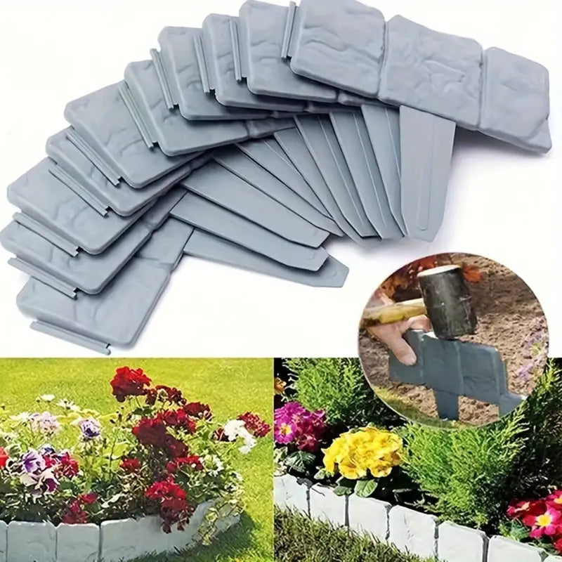 80pcs Plastic Garden Border Fence by Snagg A Border Fence