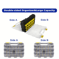 1920pcs Nut and Bolt Assortment Kit Stainless Steel Phillips Pan Head & Countersunk Bolts with Double-Sided Toolbox