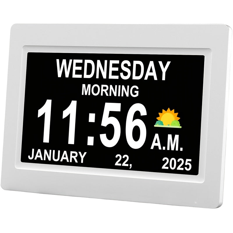 Large Digital Dementia Clock for Seniors by Snagg A Clock