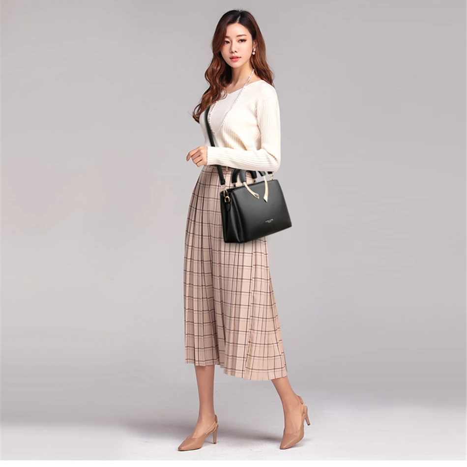 PU Leather Casual Tote Shoulder Bag