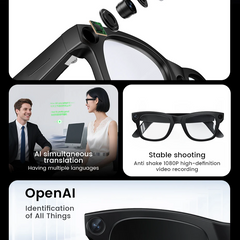 E02C AI Smart Glasses – 1080P HD Camera with 32GB & Photochromic Lenses