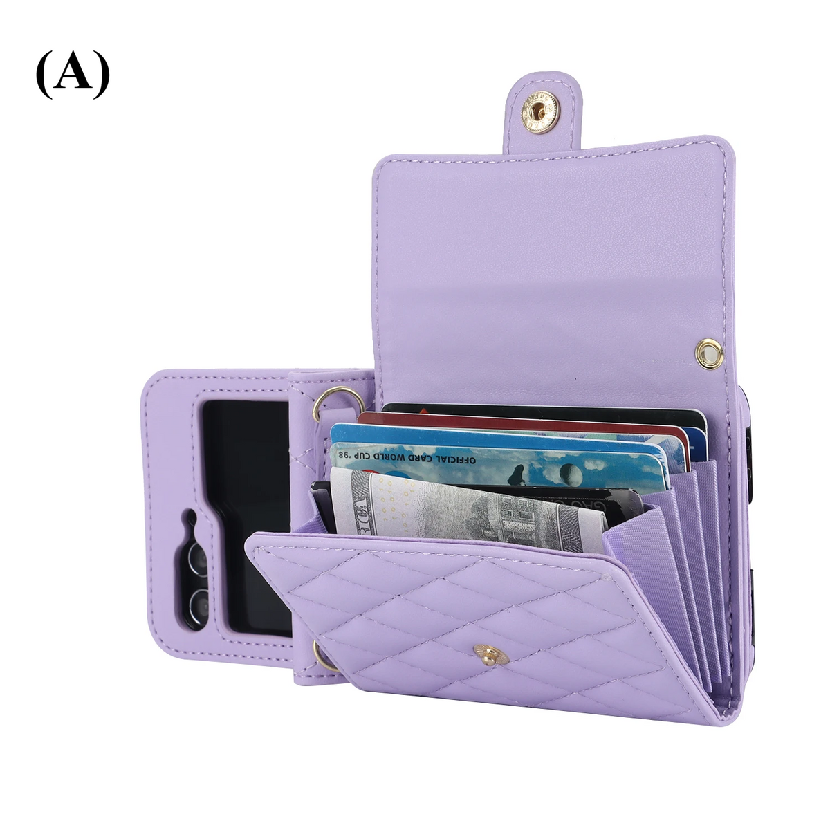 Crossbody Leather Wallet Case – for Samsung Galaxy Z Flip Series