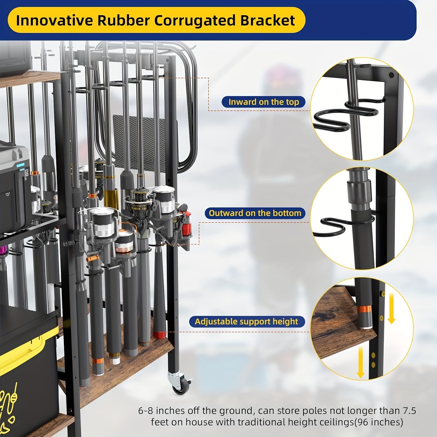 3 Tier Fishing Rod Holder Cart by Snagg A Rack