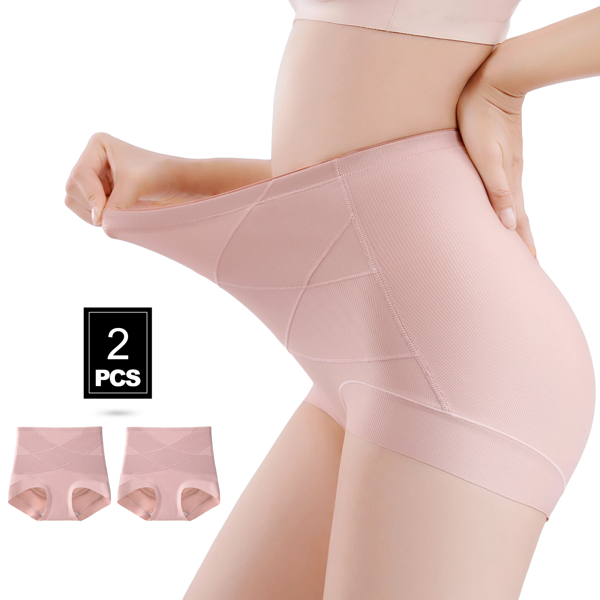 High Waist Tummy Control Briefs | 2-Pack Body Shaper Shapewear All-Day Comfort