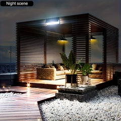 4pcs Outdoor Motion Sensor LED Solar Wall Lights by Snagg An Outdoor Light