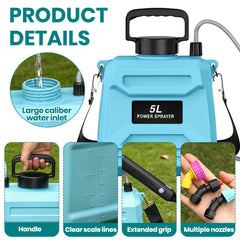5L USB Rechargeable Electric Sprayer – Portable Watering & Pest Control