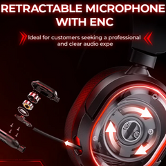 Wireless Gaming Headset Bluetooth & ENC Mic Compatible With PC, PS4, PS5 & Switch by Snagg A Gaming Headset