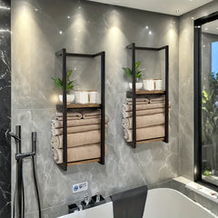 2 Layer Iron Wall-Mounted Towel Rack by Snagg A Rack