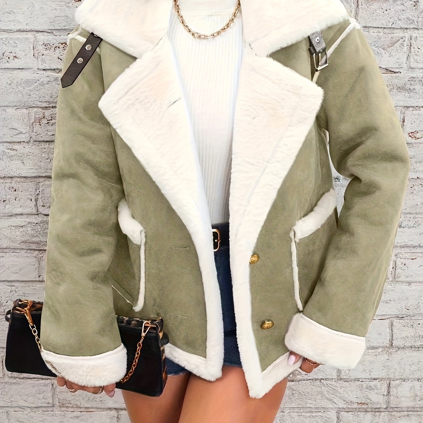 Women’s Lapel Plush Jacket by Snagg A Jacket
