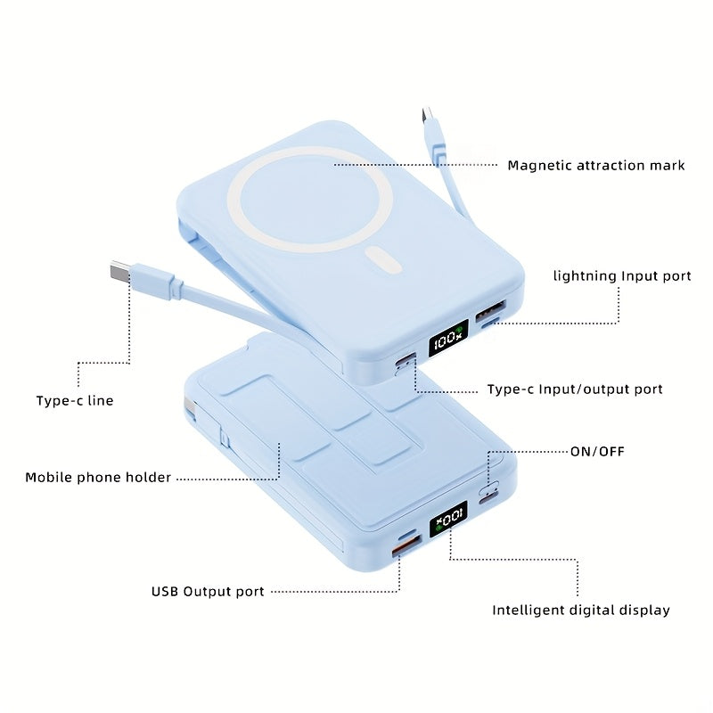Magnetic 5 Device Fast Charging Power Bank - 10,000mAh - Banks