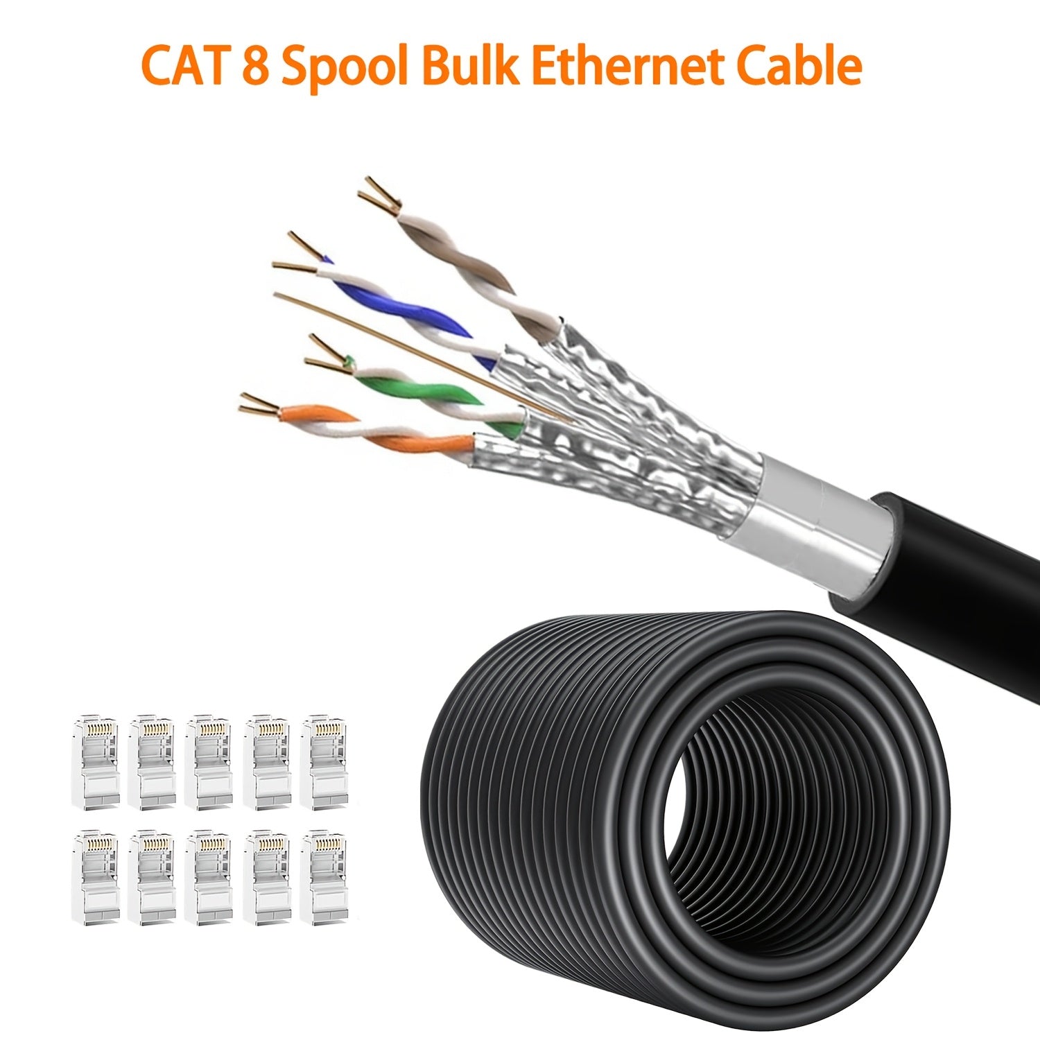 Cat 8 Ethernet Cable – 330ft Double-Shielded 40Gbps High-Speed Network Cable by Snagg A Network Cable