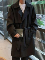 Men’s Solid Overcoat with Lapel & Pockets by Snagg A Coat