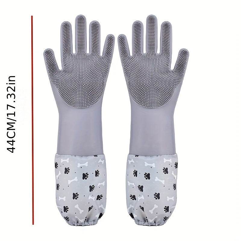 4pcs Pet Bathing & Grooming Gloves - SnaggIt
