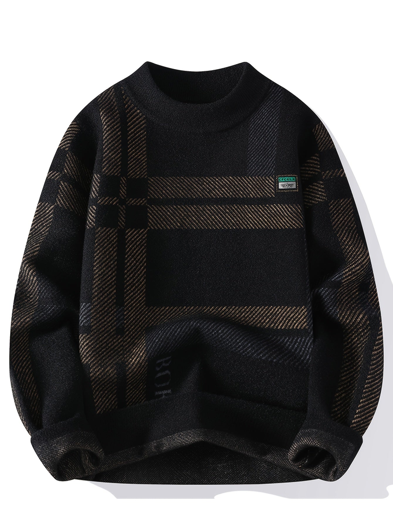 Men’s Color Block Crew Neck Sweater by Snagg A Jumper