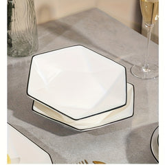 Elegance Ceramic Dinner Plates 8 Inch Brushed Metal Family by Snagg A Plate