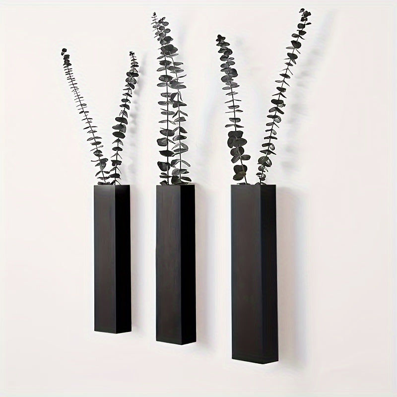 Rustic Wooden Wall Mounted Vase Set by Snagg A Wall Planter