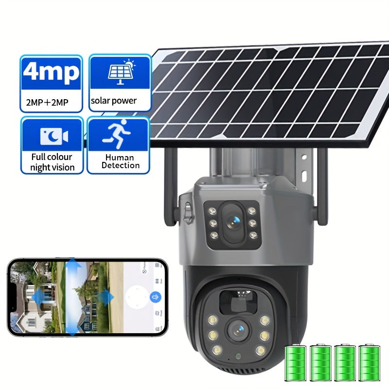 4MP Solar Powered Security Camera – 2.4K Resolution with Pan-Tilt by Snagg An Outdoor Camera