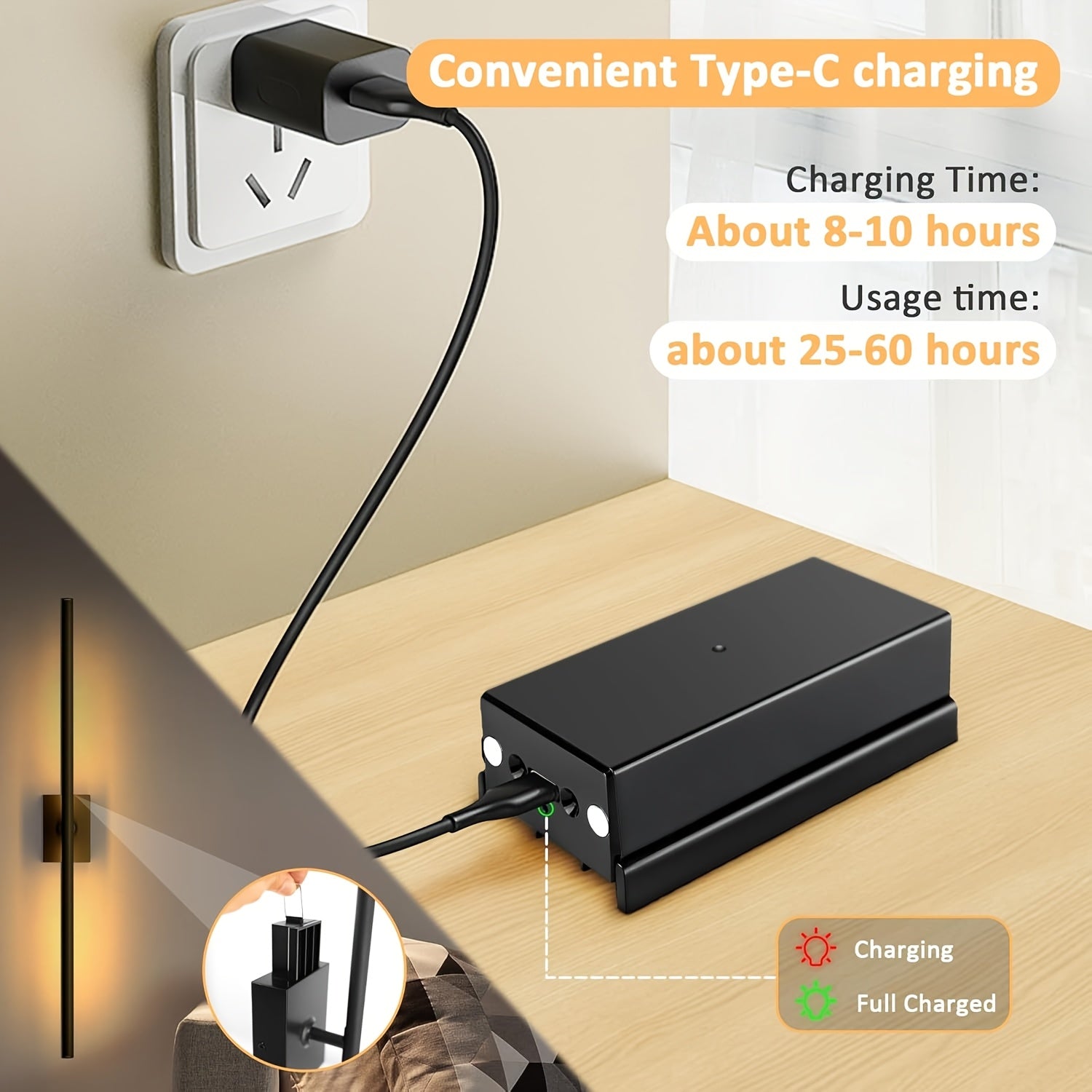 2 Pack Remote Control Battery Powered Wall Lights by Snagg A Wall Light