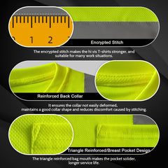3 Pack High Visibility Safety Shirts by Snagg A Safety Shirt