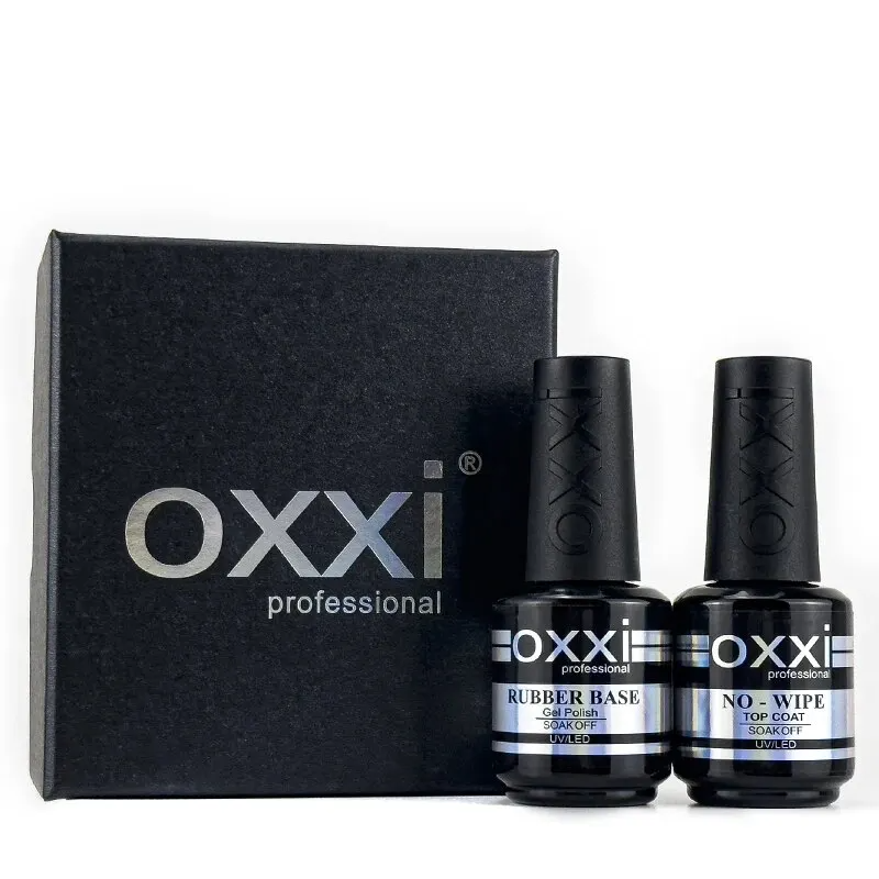 Professional 15ml Rubber Base & No-Wipe Shiny Top Coat Duo – High Performance Semi-Permanent Gel System