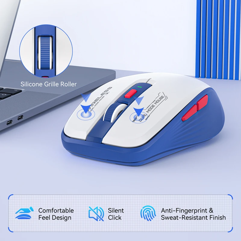 Dual Mode Wireless Mouse – Bluetooth & 2.4G Connection for PC & Tablet by Snagg A Gaming Mouse