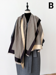 Women’s Floral Cashmere Feel Winter Scarf