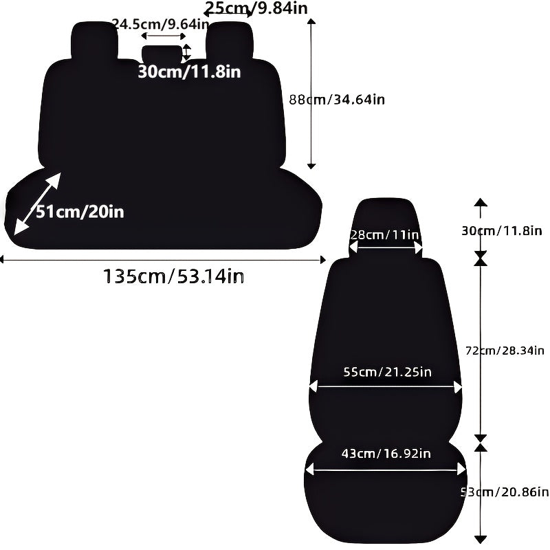 5 Seater 360° Full Coverage Car Seat Cover Set by Snagg A Seat Cover