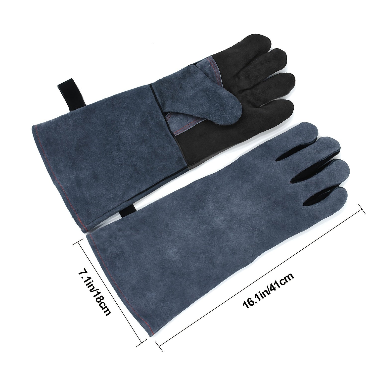 4 x Pair Genuine Leather Welding Gloves