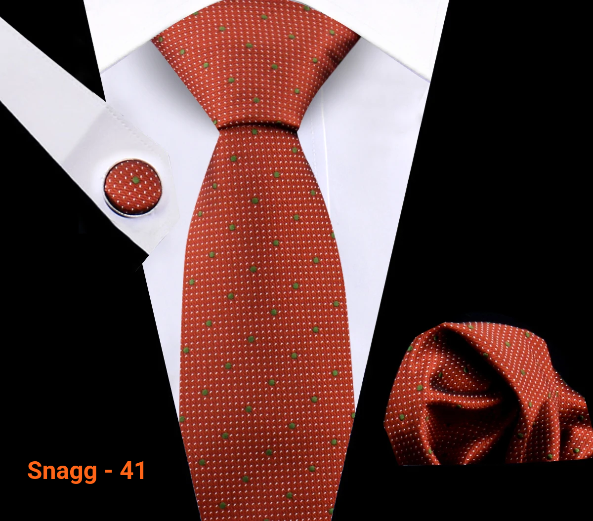 Classic Plaid Tie Set for Men - Necktie with Matching Pocket Square & Cufflinks - Snagg - 41 - Others In Fashion