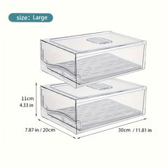 Refrigerator Organizer Drawer with Lids by Snagg A Container
