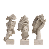 Abstract Resin Sculpture Set – “Silence Is Gold” by Snagg A Sculpture