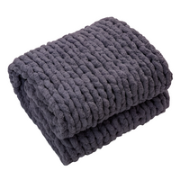 Cozy Chenille Chunky Knit Throw Blanket by Snagg A Throw